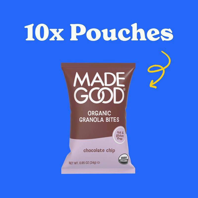 slide 3 of 6, MadeGood Snack Bars Chocolate Chip Granola Minis Family Pack - 8.5oz/10ct, 8.5 oz, 10 ct