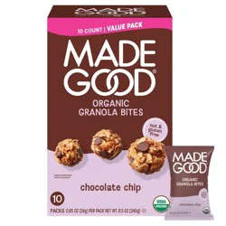 MadeGood Snack Bars Chocolate Chip Granola Minis Family Pack - 8.5oz/10ct