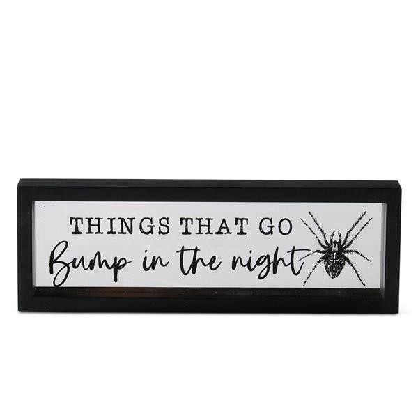 slide 1 of 1, "things That Go Bump" Mirrored Shelf Sitter Sign, 1 ct
