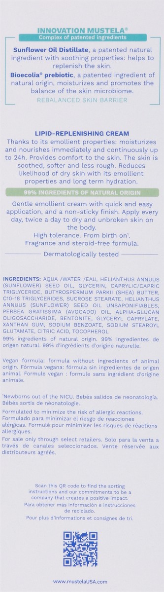 slide 10 of 12, Mustela Stelatopia+ Lipid-Replenishing Cream 5.07 fl oz, 5.07 fl oz
