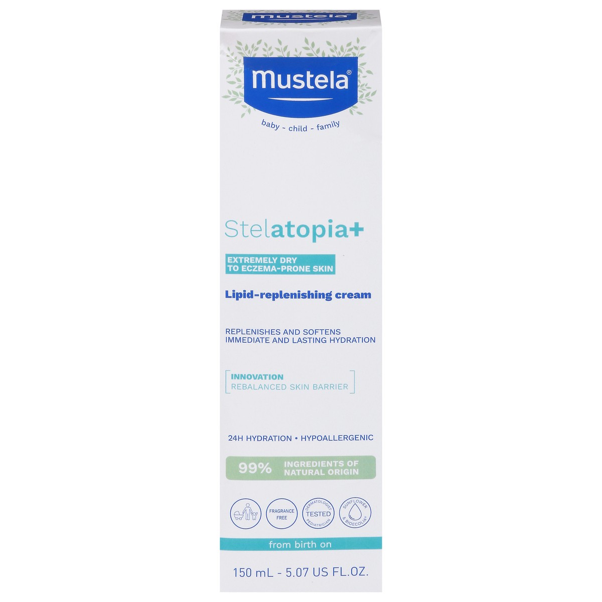 slide 1 of 12, Mustela Stelatopia+ Lipid-Replenishing Cream 5.07 fl oz, 5.07 fl oz