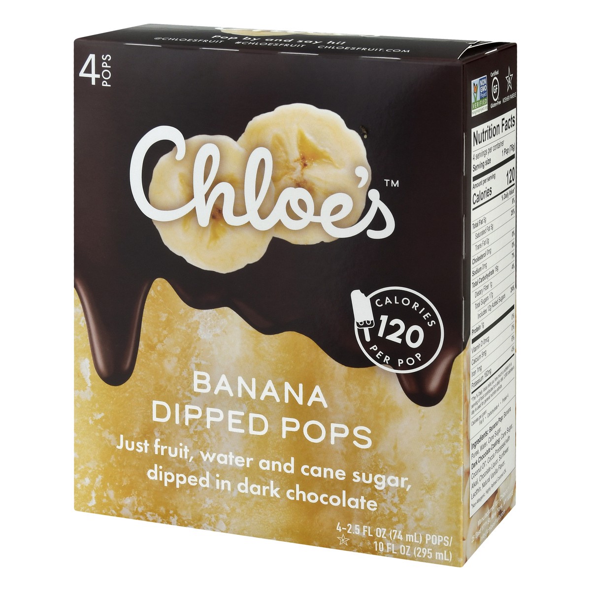 slide 3 of 9, Chloe's Chloes Dipped Banana Pops 4 ea, 4 ct