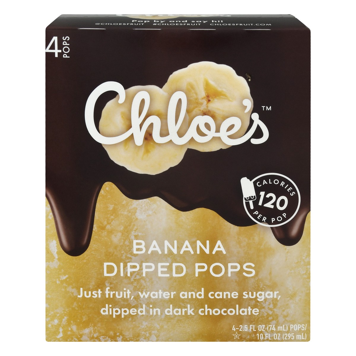 slide 1 of 9, Chloe's Chloes Dipped Banana Pops 4 ea, 4 ct