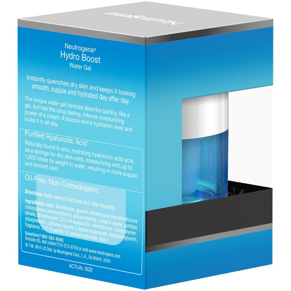 slide 4 of 6, Neutrogena Hydro Boost Water Gel Face Moisturizer with Hyaluronic Acid - 1.7 oz, per lb