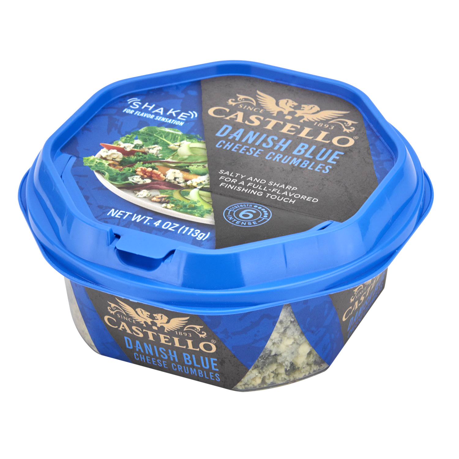 slide 2 of 3, Castello Danablu Blue Cheese Crumbles 4 oz, 4 oz