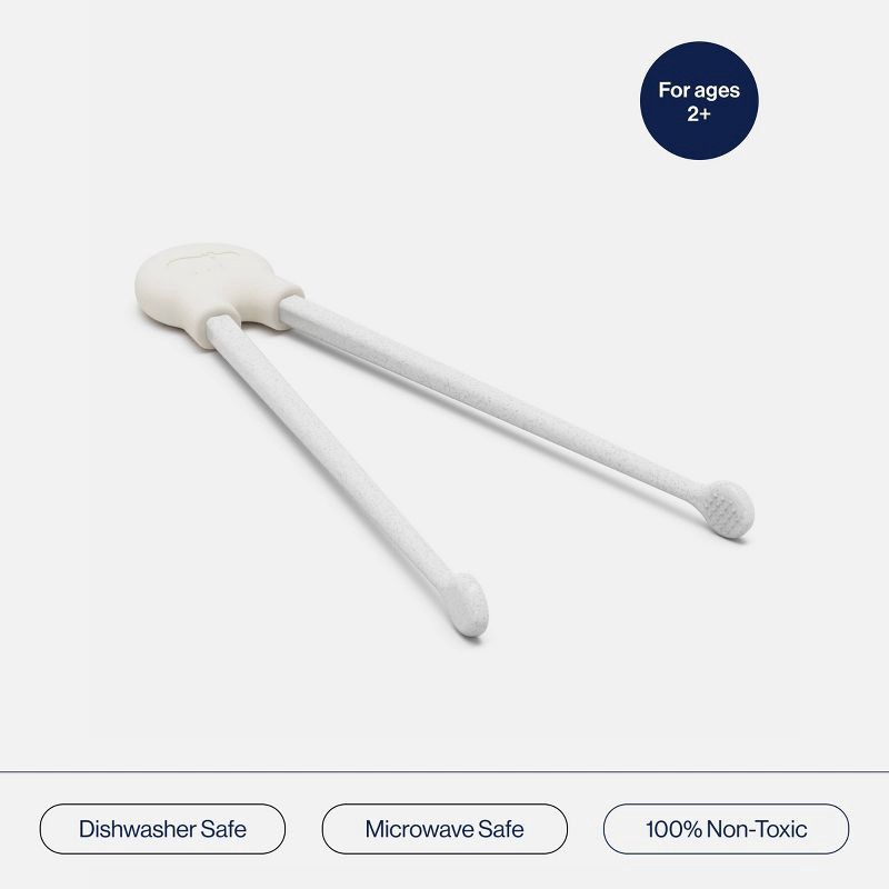 slide 2 of 9, Lalo 2pk Training Chopsticks - Oatmeal, 2 ct