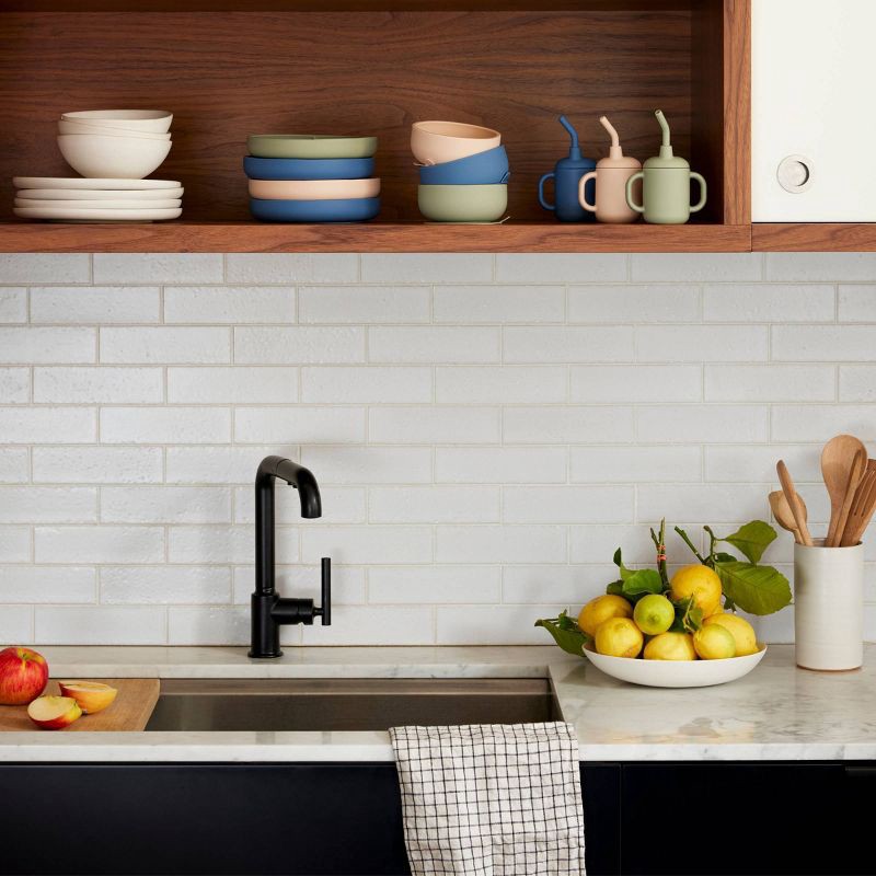 slide 8 of 11, Lalo Silicone Suction Plate with Lid - Oatmeal, 1 ct