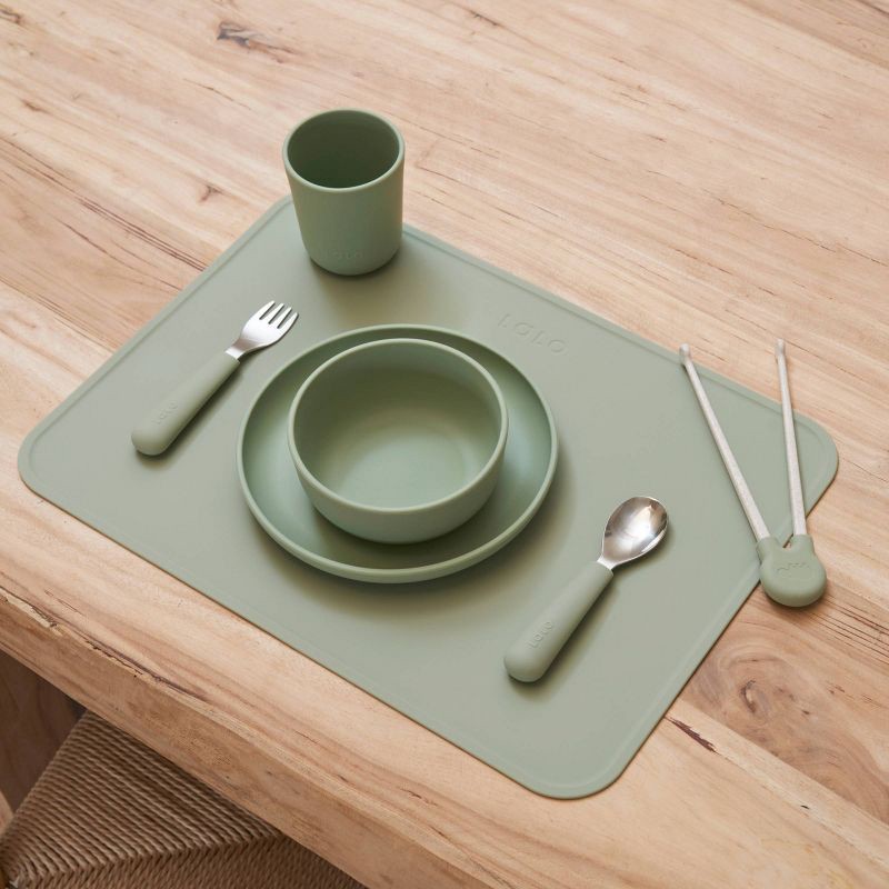 slide 2 of 8, Lalo Silicone Placemat - Sage, 1 ct