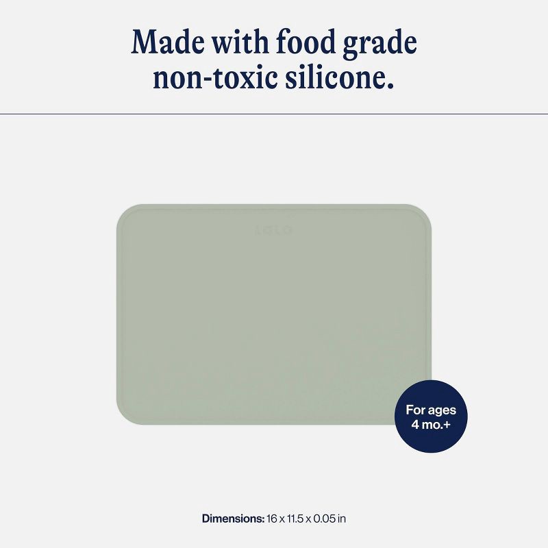 slide 3 of 8, Lalo Silicone Placemat - Sage, 1 ct
