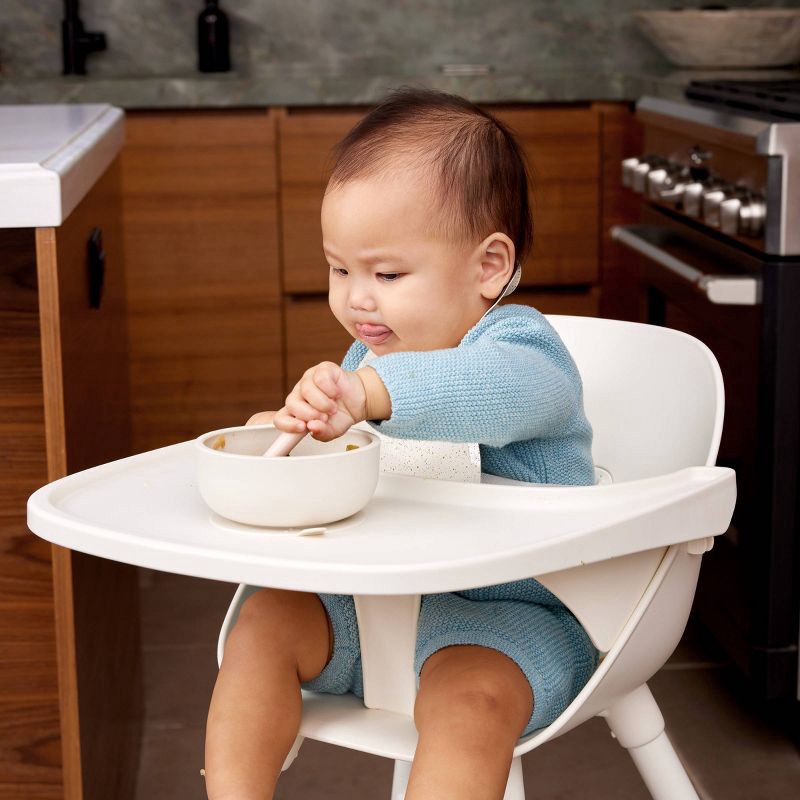 slide 2 of 9, Lalo 2pk Silicone Baby Spoons - Oatmeal, 2 ct