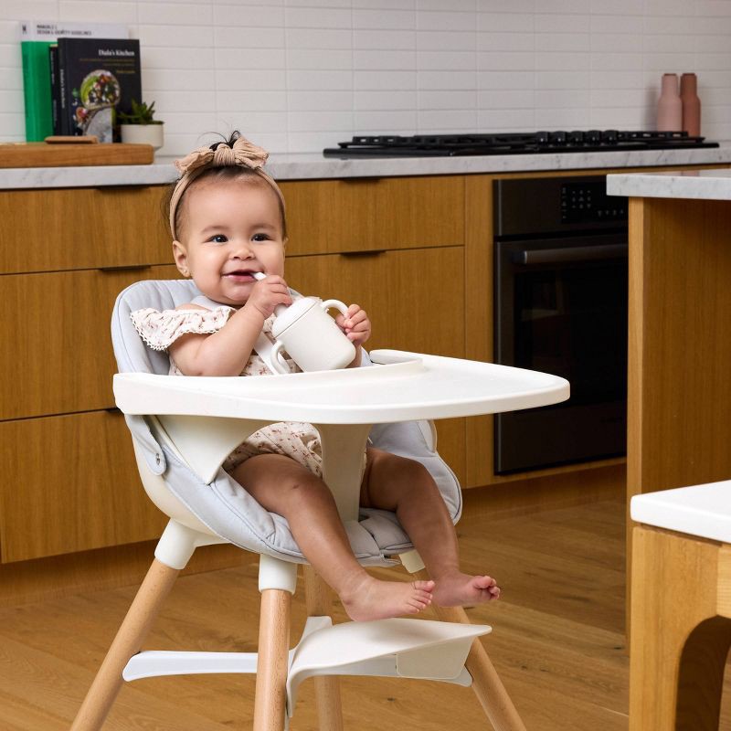 slide 2 of 10, Lalo 4 fl oz 3-in-1 Silicone Training Cup with Straw - Oatmeal, 4 fl oz