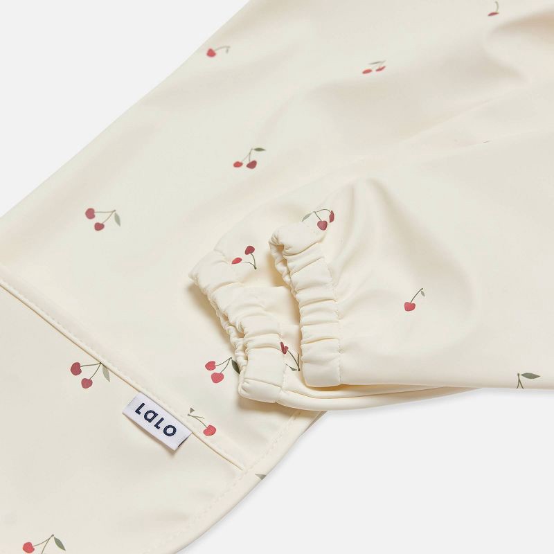 slide 8 of 9, Lalo Long Sleeve Smock Bib - Cherry, 1 ct