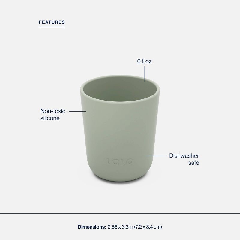 slide 3 of 10, Lalo 6 fl oz Cups - Sage - 2pk, 6 fl oz, 2 ct