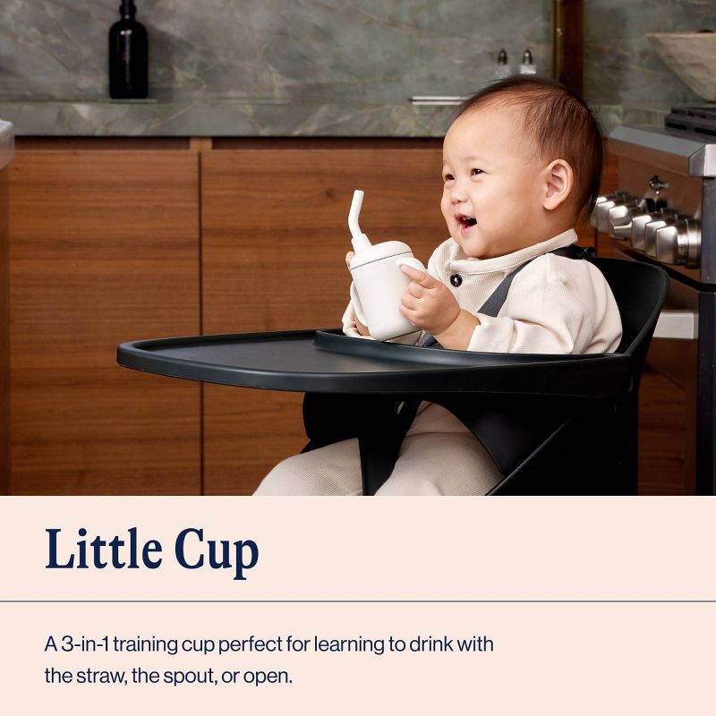 slide 4 of 10, Lalo 4 fl oz 3-in-1 Silicone Training Cup with Straw - Sage, 4 fl oz