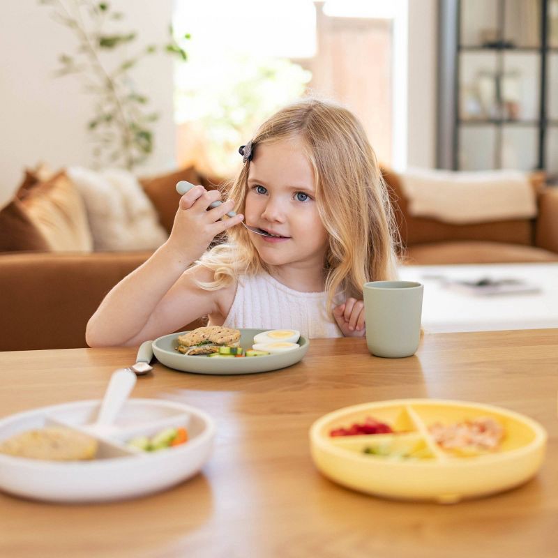 slide 3 of 11, Lalo 2pc Stainless Steel Fork + Spoon Utensils Set - Oatmeal, 2 ct