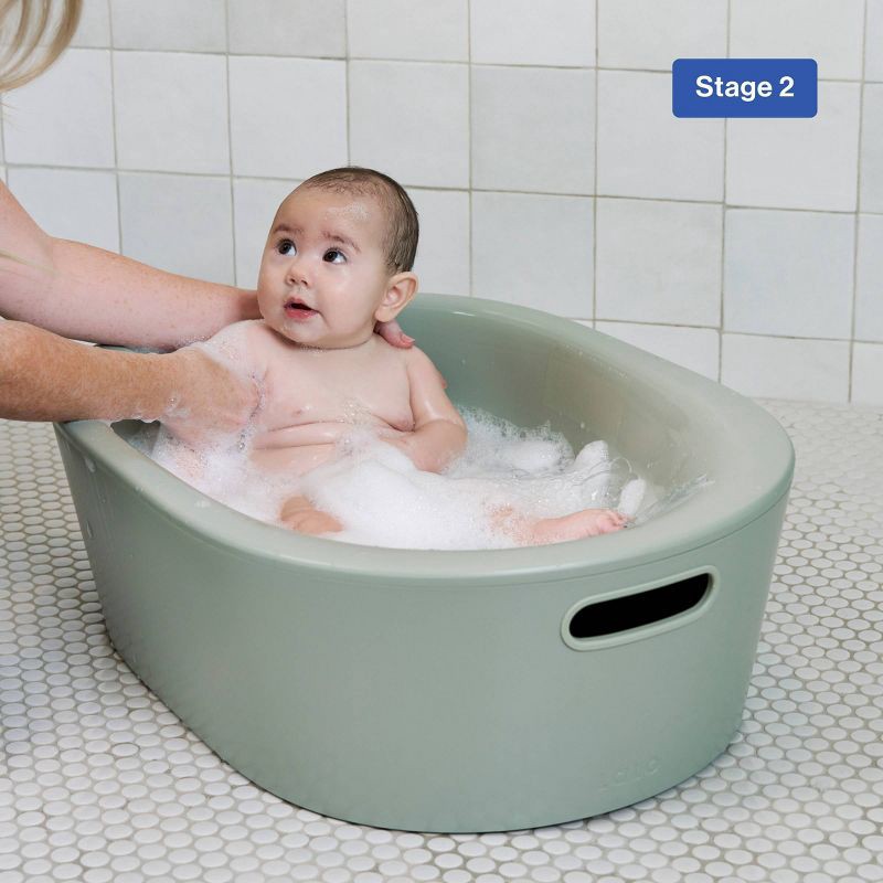 slide 5 of 11, Lalo 3-in-1 Bath Tub - Sage, 1 ct