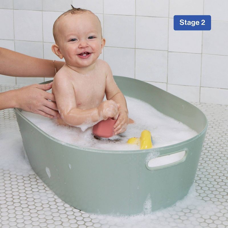 slide 6 of 11, Lalo 3-in-1 Bath Tub - Sage, 1 ct