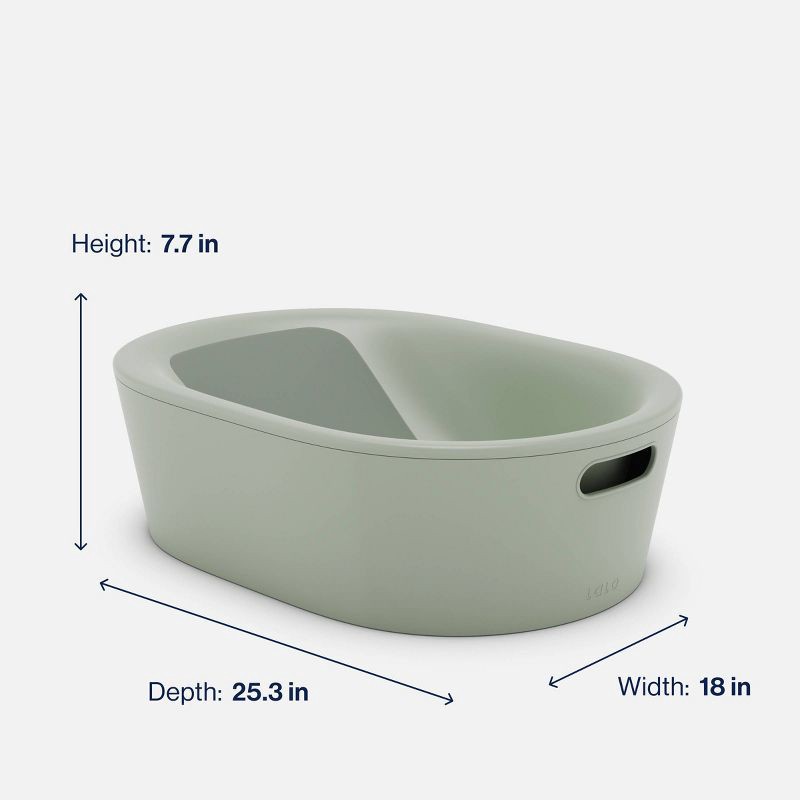 slide 11 of 11, Lalo 3-in-1 Bath Tub - Sage, 1 ct