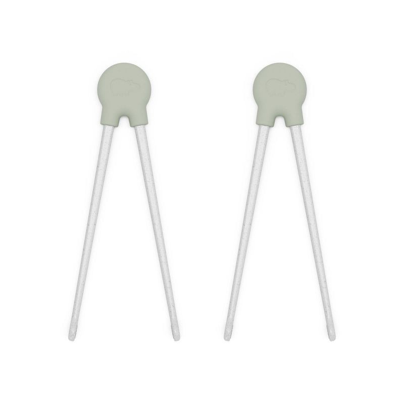 slide 1 of 9, Lalo 2pk Training Chopsticks - Sage, 2 ct