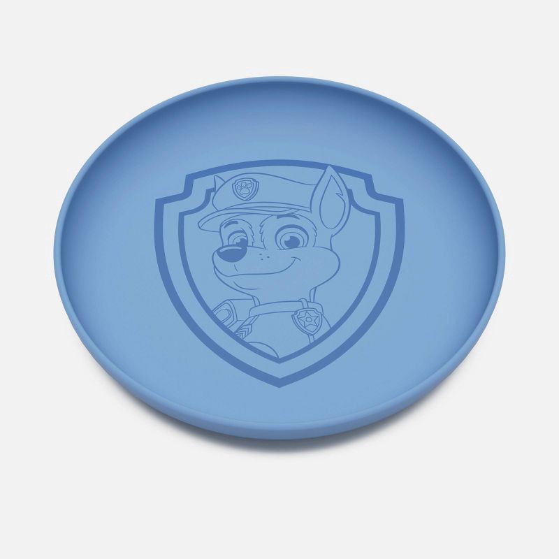 slide 6 of 8, Lalo PAW Patrol 3pc Silicone Plate + Utensils Set - Chase, 3 ct