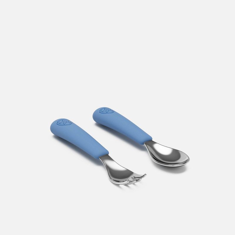 slide 8 of 8, Lalo PAW Patrol 3pc Silicone Plate + Utensils Set - Chase, 3 ct