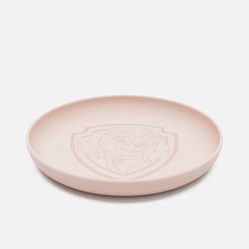 slide 5 of 8, Lalo PAW Patrol 3pc Silicone Plate + Utensils Set - Skye, 3 ct