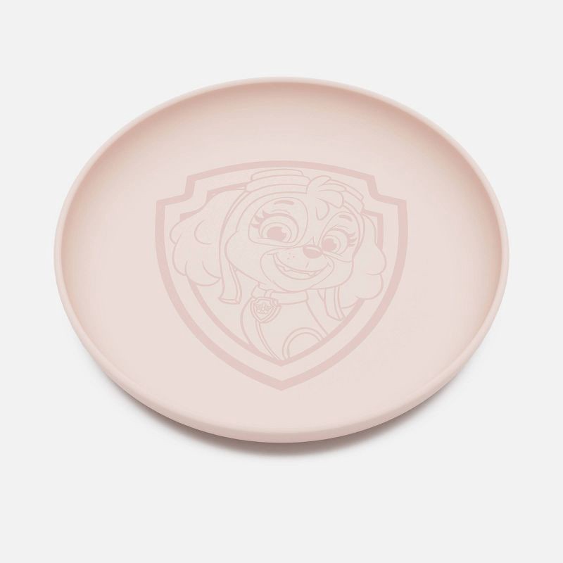 slide 6 of 8, Lalo PAW Patrol 3pc Silicone Plate + Utensils Set - Skye, 3 ct