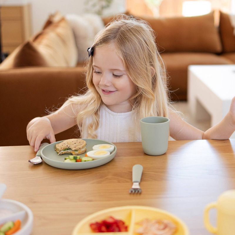 slide 3 of 11, Lalo 2pc Stainless Steel Fork + Spoon Utensils Set - Sage, 2 ct