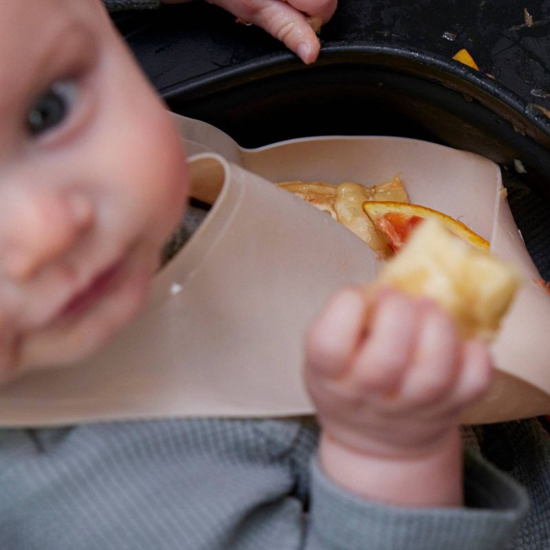 slide 5 of 10, Lalo 2pk Silicone Bibs - Sage, 2 ct