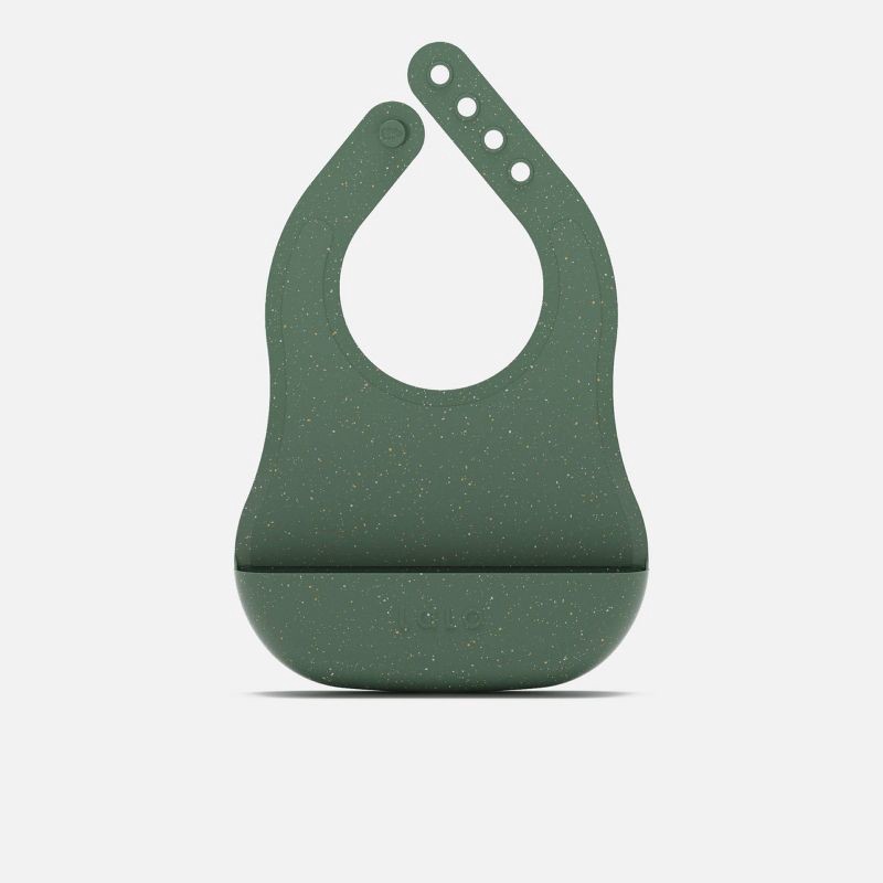 slide 10 of 10, Lalo 2pk Silicone Bibs - Sage, 2 ct