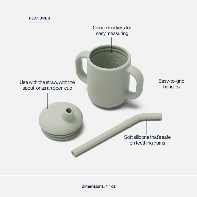 slide 5 of 12, Lalo 6pc Silicone First Bites Full Kit Feeding Set - Sage, 6 ct