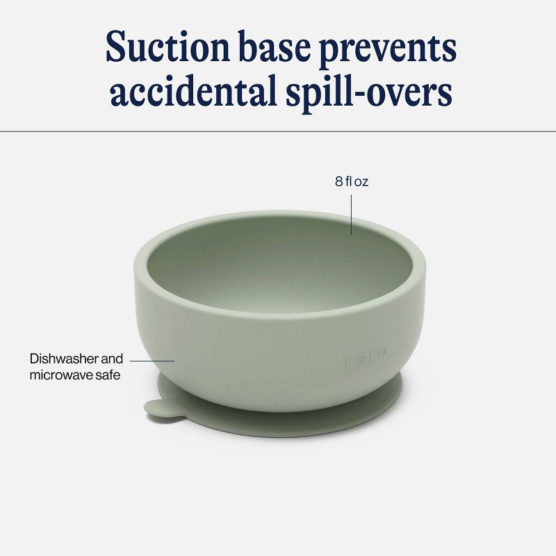 slide 6 of 12, Lalo 6pc Silicone First Bites Full Kit Feeding Set - Sage, 6 ct