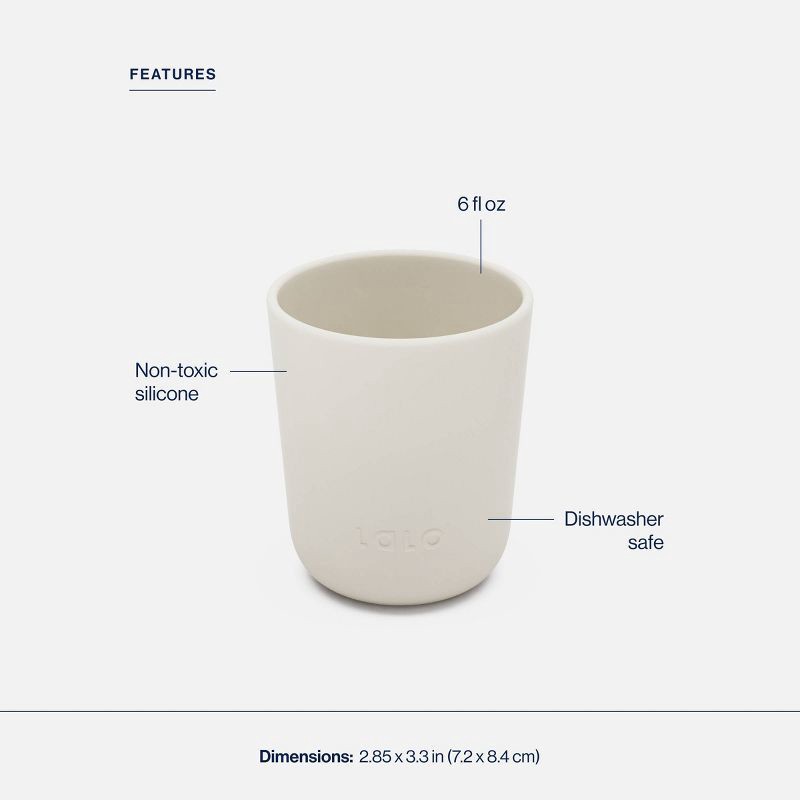 slide 3 of 9, Lalo 6 fl oz Cups - Oatmeal - 2pk, 6 fl oz, 2 ct