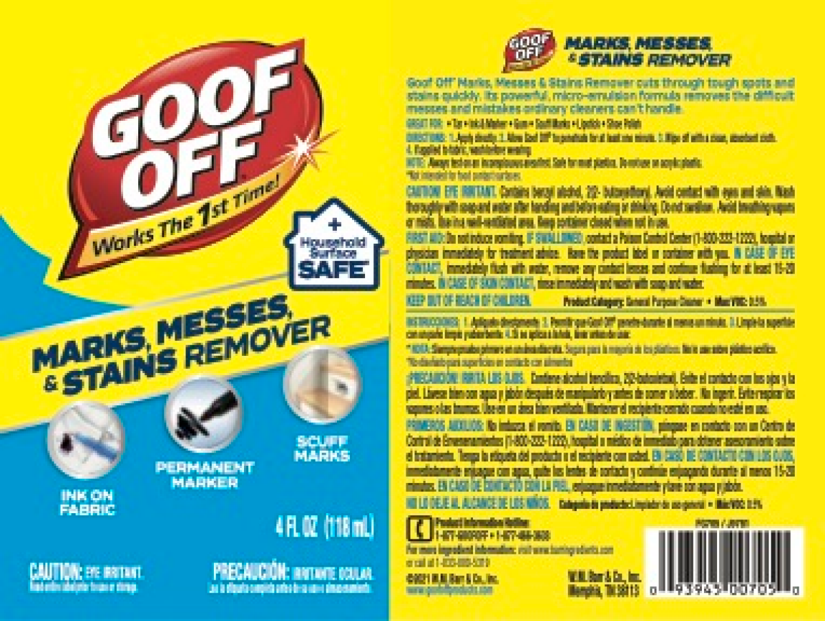 slide 2 of 2, Goof Off Marks, Messes & Stains Remove 4 fl oz, 4 fl oz