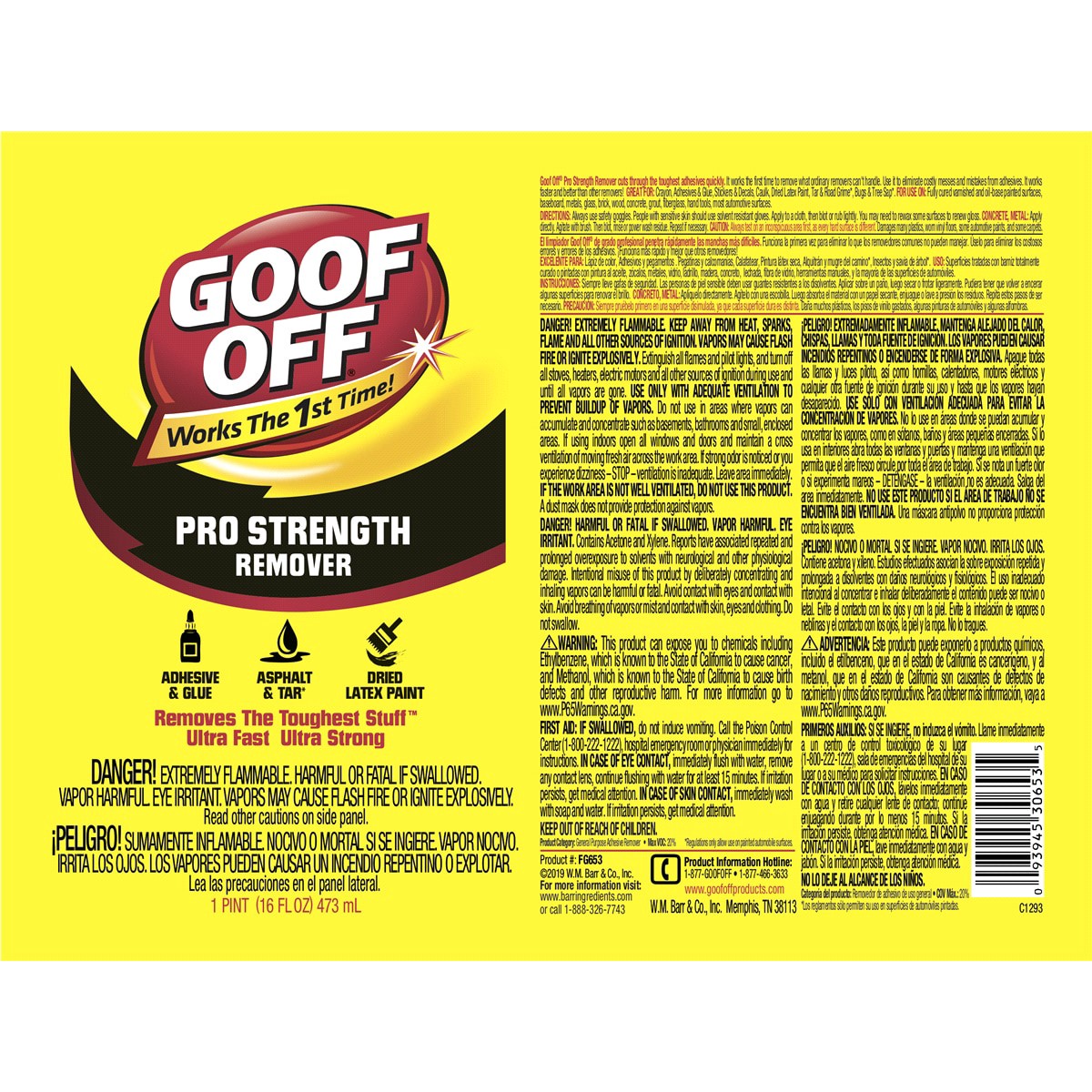 slide 2 of 2, Goof Off Professional Strength Remover, 16 oz
