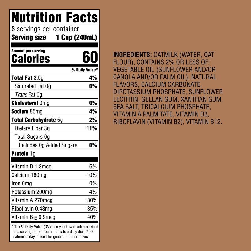 slide 5 of 5, Zero Sugar Oatmilk - 64 fl oz - Good & Gather™, 64 fl oz