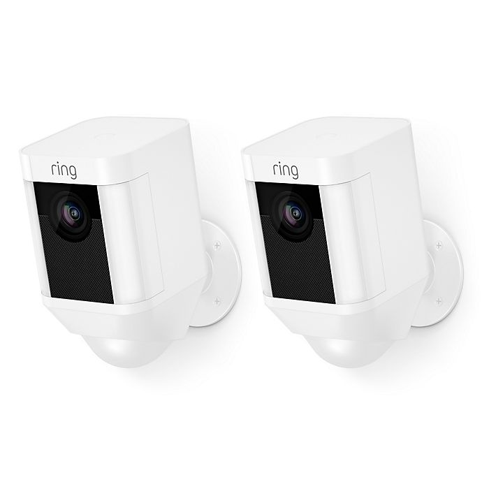 slide 1 of 4, Ring Wireless Spotlight Cam - White, 2 ct