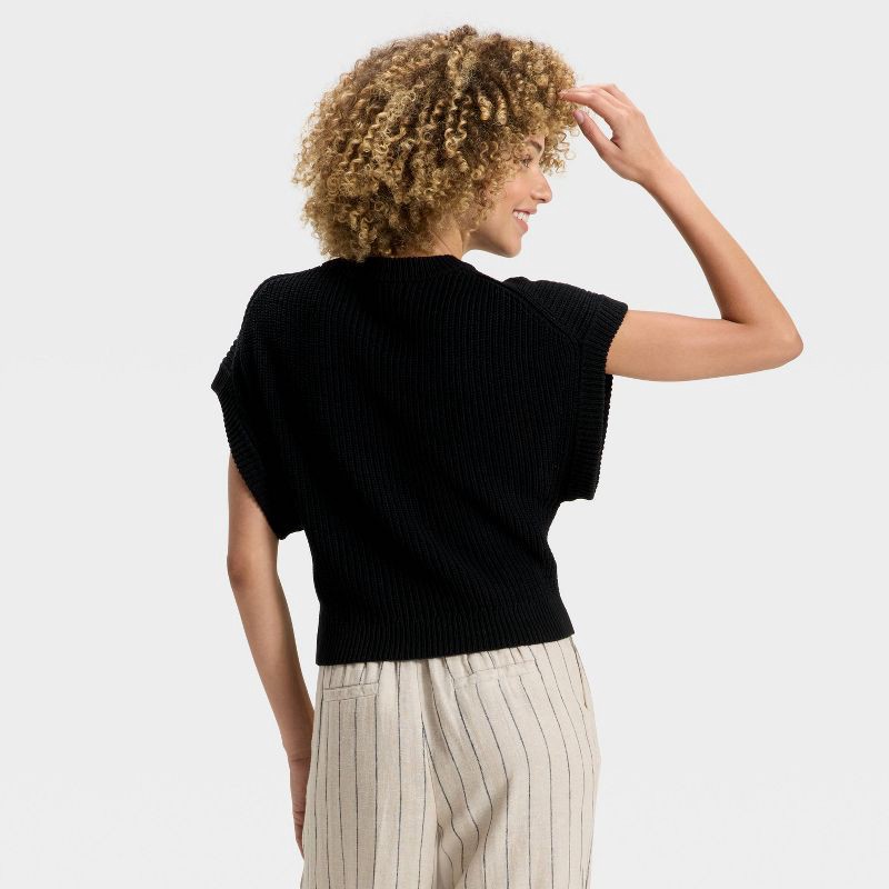slide 2 of 3, Women's Sweater Vest - A New Day™ Black S, 1 ct