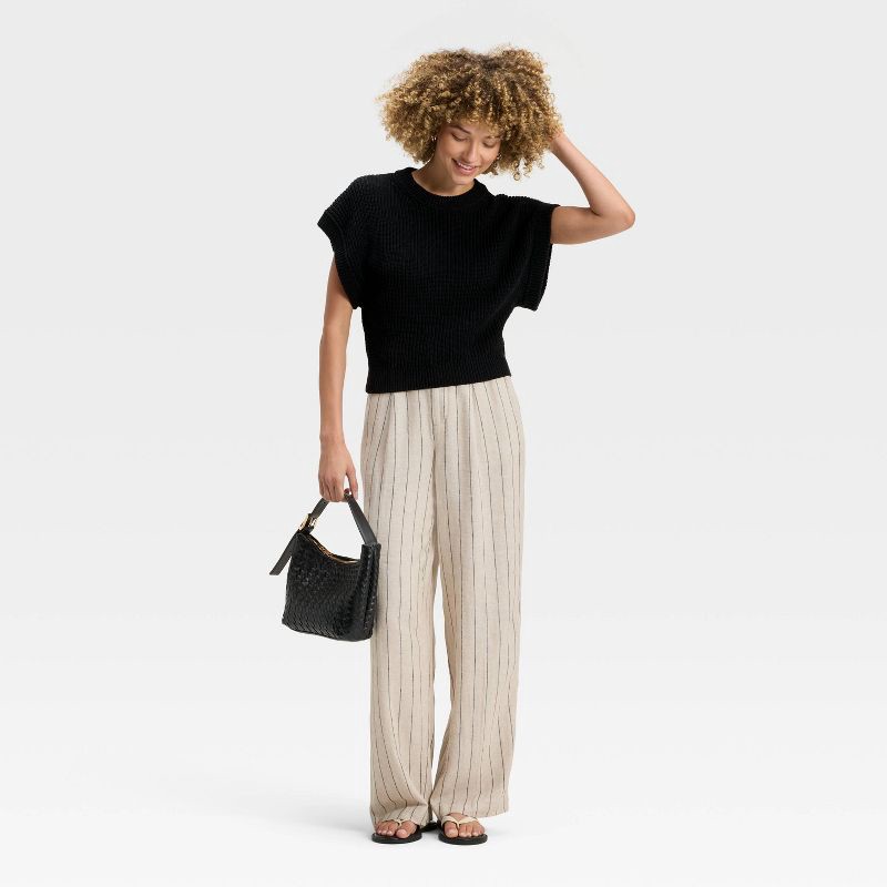 slide 3 of 3, Women's Sweater Vest - A New Day™ Black S, 1 ct