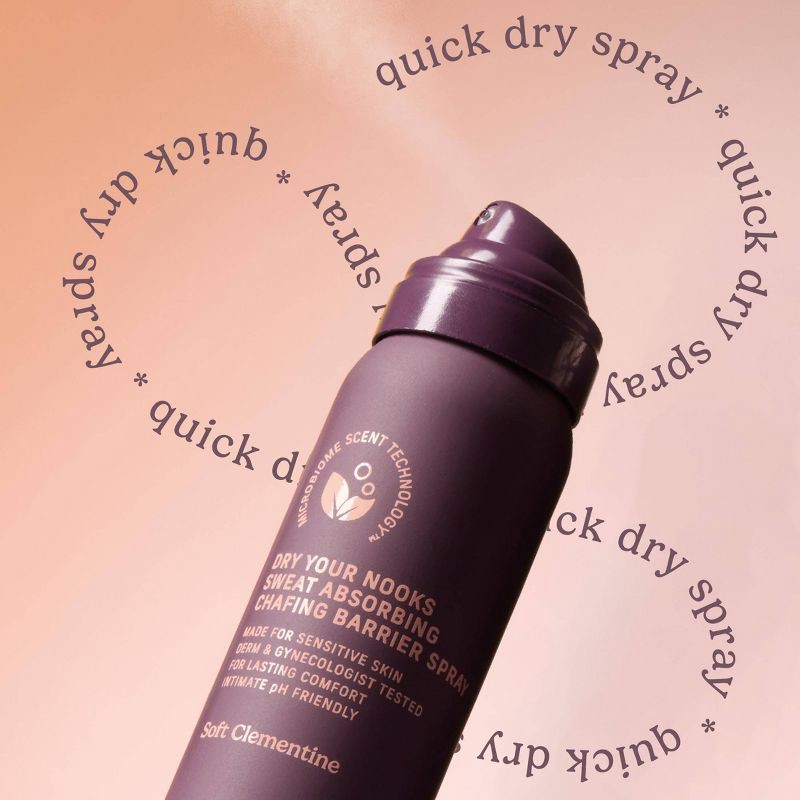 slide 3 of 13, Niches & Nooks Sweat Absorbing Intimate pH Balanced Chafing Barrier Feminine Spray - Soft Clementine - 2oz, 2 oz