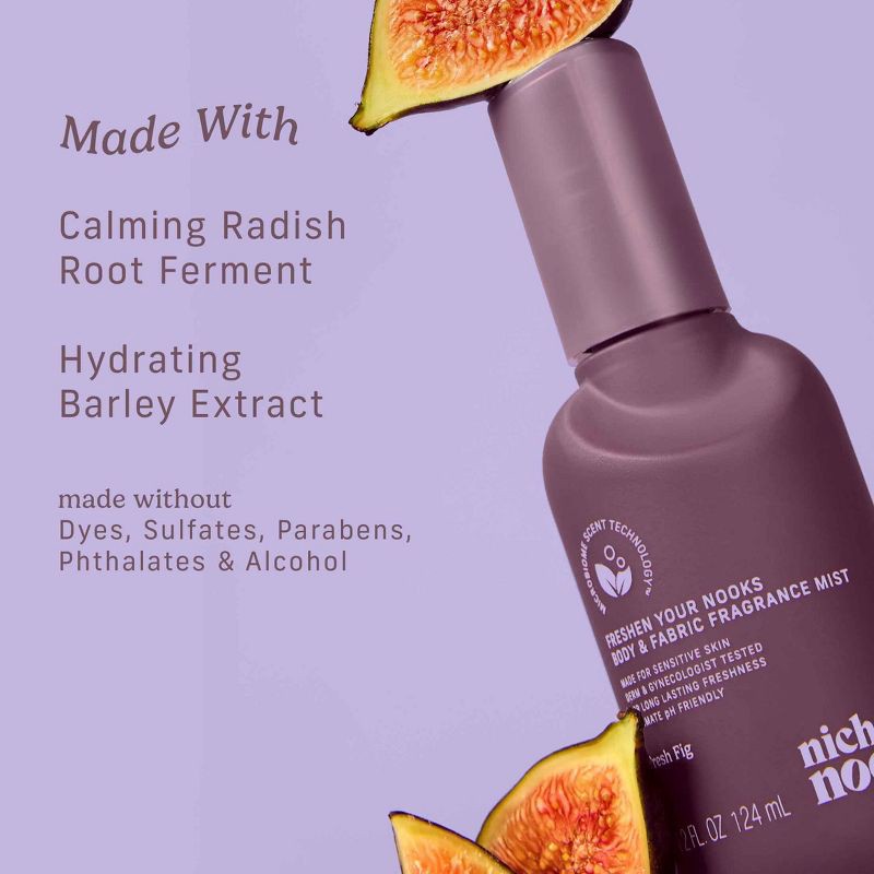 slide 7 of 13, Niches & Nooks Intimate pH Balanced Body Spray & Fabric Fragrance Mist - Fresh Fig - 4.2 fl oz, 4.2 fl oz