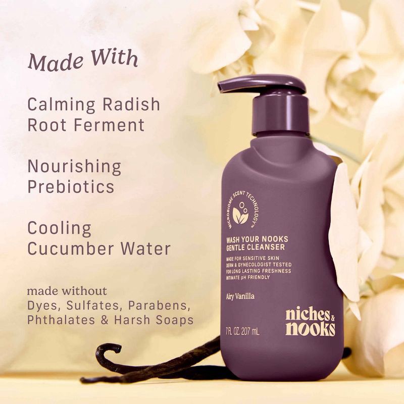 slide 7 of 12, Niches & Nooks Intimate pH Balanced Gentle Feminine Wash - Airy Vanilla - 7 fl oz, 7 fl oz