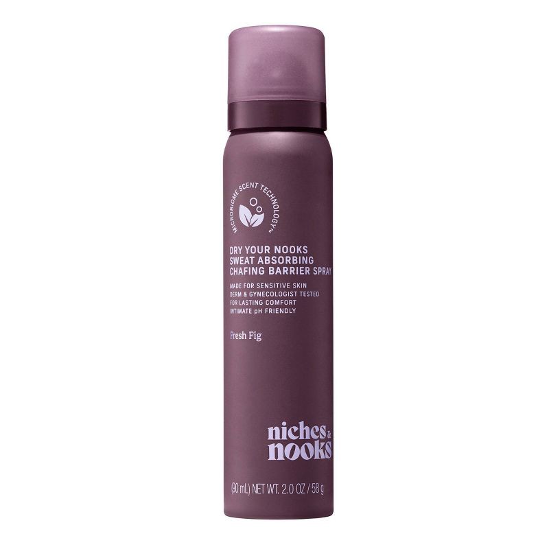 slide 2 of 13, Niches & Nooks Sweat Absorbing Intimate pH Balanced Chafing Barrier Feminine Spray - Fresh Fig - 2oz, 2 oz