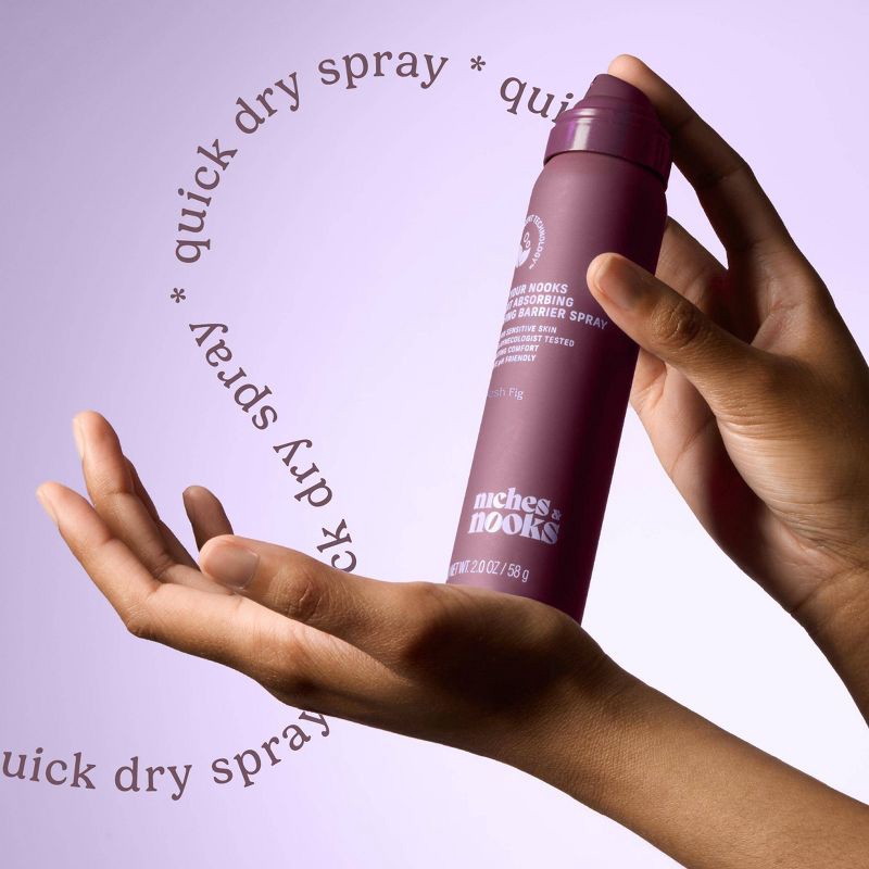 slide 3 of 13, Niches & Nooks Sweat Absorbing Intimate pH Balanced Chafing Barrier Feminine Spray - Fresh Fig - 2oz, 2 oz