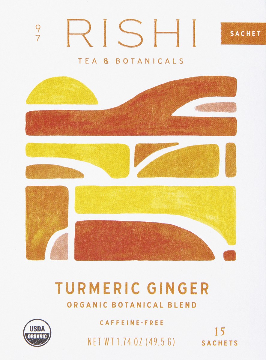 slide 8 of 9, Rishi Caffeine-Free Organic Sachets Turmeric Ginger Tea - 15 ct, 15 ct