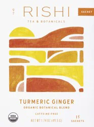 Rishi Caffeine-Free Organic Sachets Turmeric Ginger Tea - 15 ct