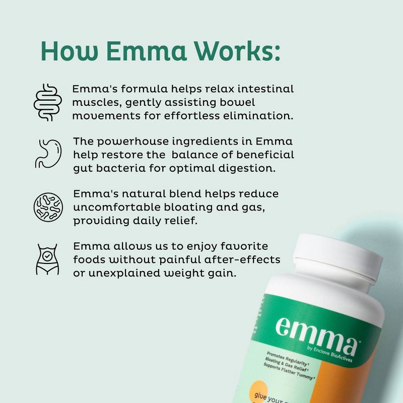 slide 4 of 7, Emma Relief Daily Digestive Supplement Capsules - 30ct, 30 ct