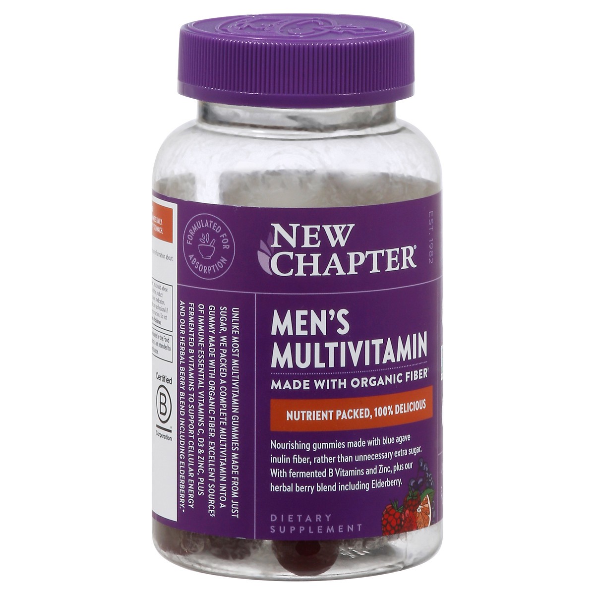 slide 2 of 13, New Chapter Men's Berry Citrus Multivitamin 75 Gummies, 1 ct