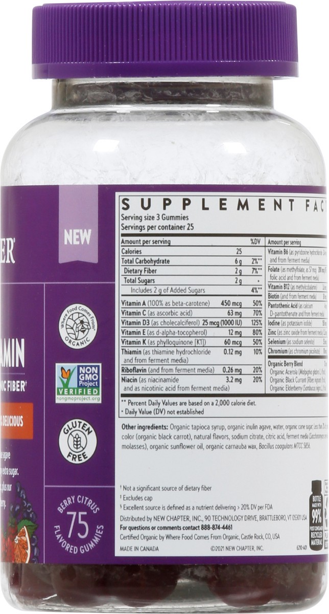 slide 5 of 13, New Chapter Men's Berry Citrus Multivitamin 75 Gummies, 1 ct