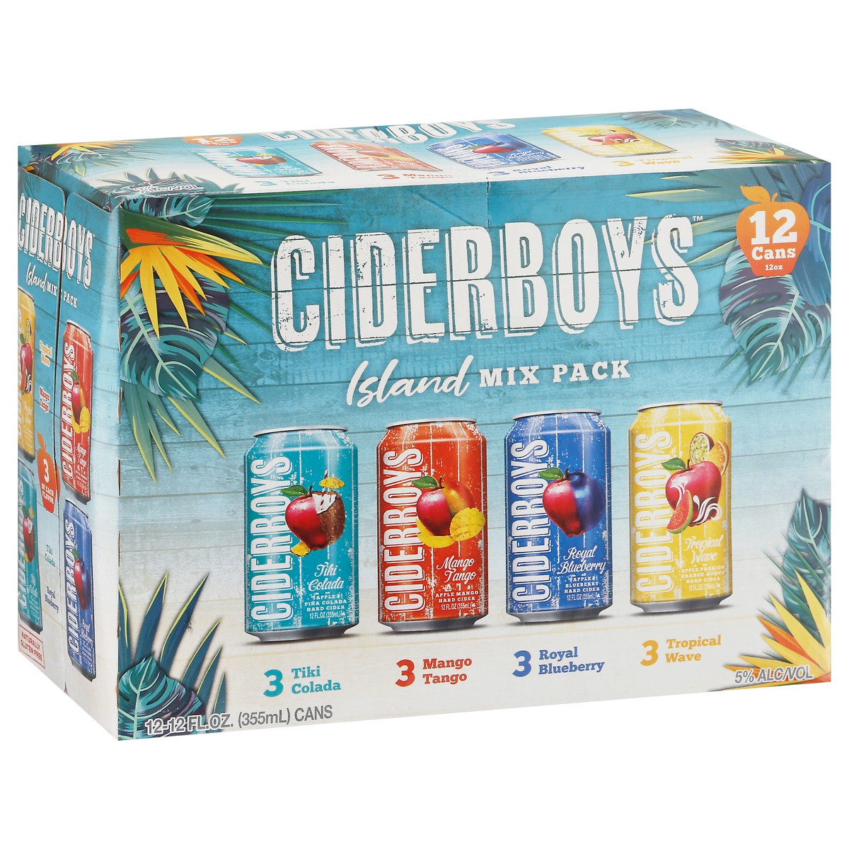 slide 8 of 9, Ciderboys Variety Hard Cider 12Pk Cans, 144 fl oz